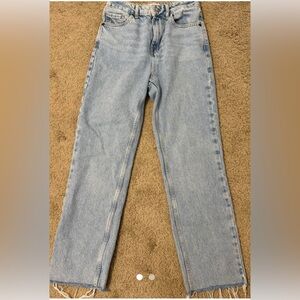 Zara Woman’s Faded Blue Straight Jeans
